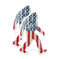 (2 Pack) American Flag Bigfoot Magnets - Patriotic Sasquatch - USA Cryptid Lore - Distressed Flag Design - 5 Inches On Longest Side - Thick Durable Magnet - Made in USA - MAG22725