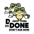 (2 Pack) Done Frog Magnets - Funny Office Decor - Sarcastic Refrigerator Magnets - 5" On Longest Side - Premium Magnet - for Cars, Refrigerators, Toolboxes, Lockers - Made in USA - MAG16577