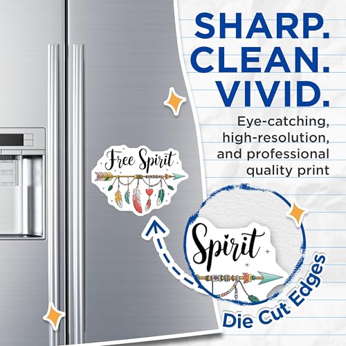 (2 Pack) Free Spirit Magnets - Boho Arrow Magnet - Inspirational Quote Magnet - 5" On Longest Side - for Cars, Fridges, Toolboxes - Made in USA - MAG7047