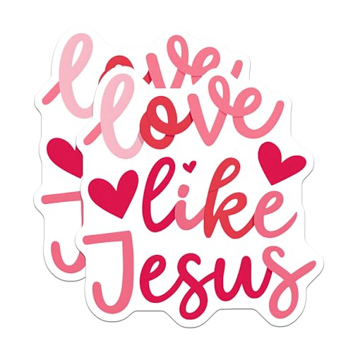 (2 Pack) Love Like Jesus Magnets - Inspirational Christian - Religious Quotes for Home - 5" On Longest Side - for Cars, Fridges, Toolboxes - Made in USA - MAG4132