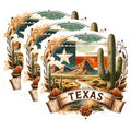 (3 Pack) Texas Decals - Lone Star State Stickers - Southwestern Laptop Decal- 3 Inches On Longest Side - Easy Peel & Apply - Made in USA - 3MCS5982