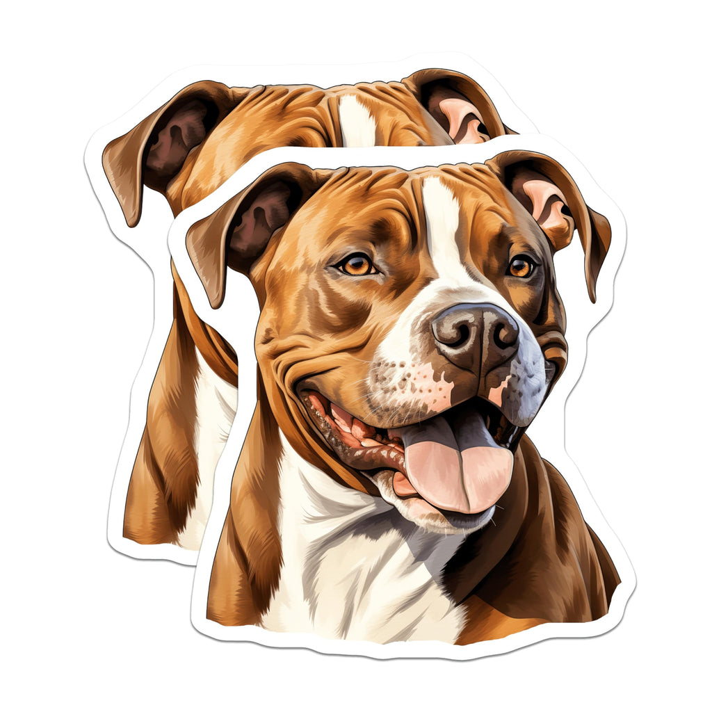 (2 Pack) Pitbull Dog Magnets - Dog Lover Fridge Magnets - Pitbull Mom Owner Present - Pet Parent Decor - 5 Inches On Longest Side - Thick Durable Magnet - Made in USA - MAG25464