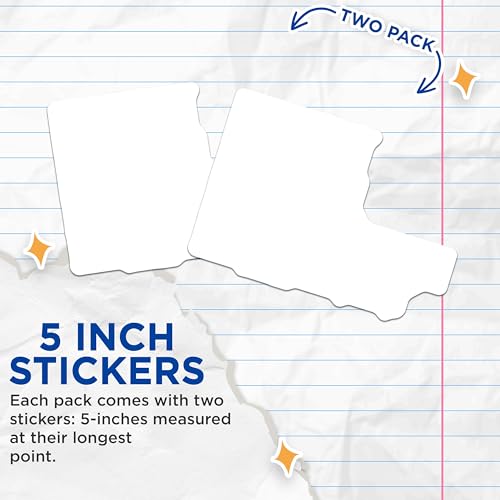 (2 Pack) Funny Animal Stickers - Cute Animal Decal - Whimsical Graphic Stickers for Kids - 5" On Longest Side - Sticks to Smooth Flat Surfaces - Made in USA - BMCS7181