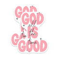 (2 Pack) God is Good All The Time Magnets - Christian Faith Decor - Inspirational Bible Verse Art - Religious Kitchen Fridge - 5 Inches On Longest Side - Thick Durable Magnet - Made in USA - MAG23973