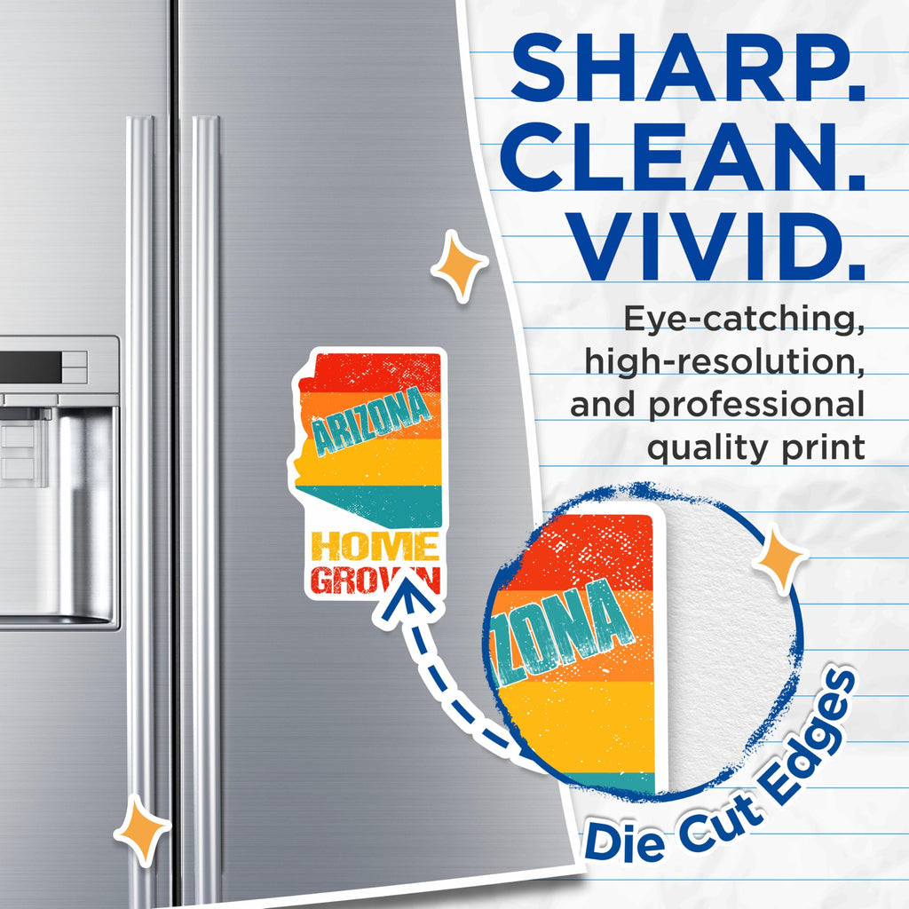 (2 Pack) Arizona Magnets - Home Grown State Pride - AZ Souvenir Decor - 5" On Longest Side - Premium Magnet - for Cars, Refrigerators, Toolboxes, Lockers - Made in USA - MAG17303