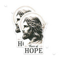 (2 Pack) Jesus Magnets - Face of Hope Christian Refrigerator Magnets - Religious Faith Home Decor Inspirational Devotion - 5 Inches On Longest Side - Thick Durable Magnet - Made in USA - MAG26404