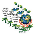 (3 Pack) Earth Day Decals - Laptop Decals - Environmental Awareness Sticker - 3 Inches On Longest Side - Easy Peel & Apply - Made in USA - 3MCS7203