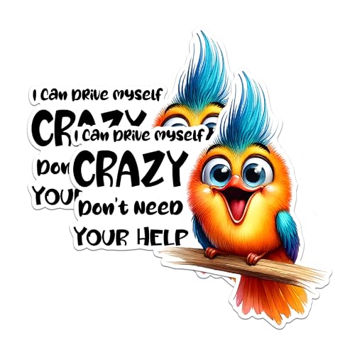 (2 Pack) Funny Bird Quote Magnets - Colorful Bird Fun Magnets - Cute Animal Sassy Saying Magnets- 5" On Longest Side - for Fridges, Toolboxes, Cars - Made in USA - MAG2924