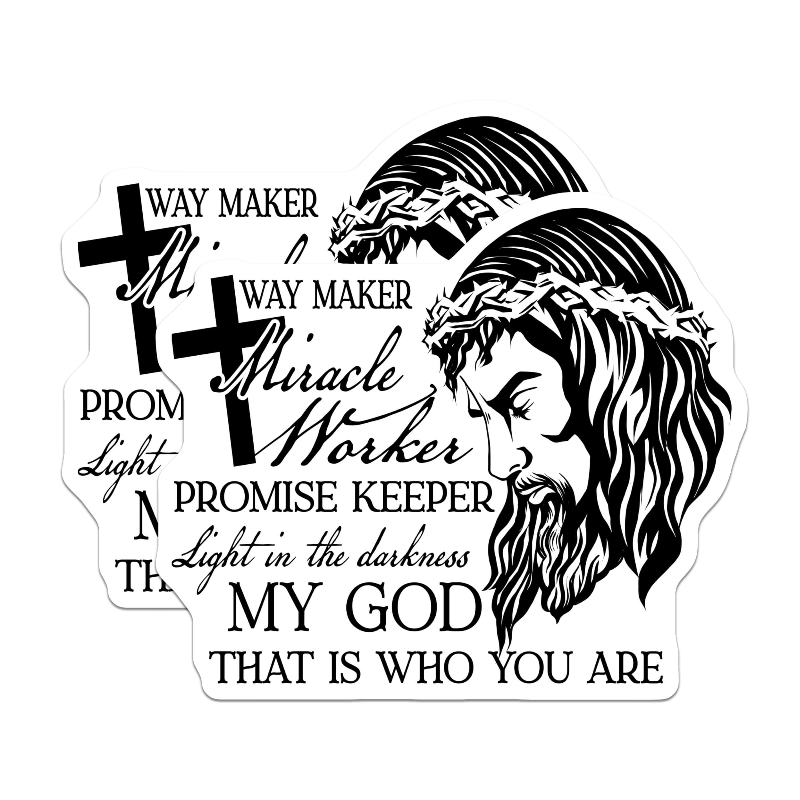 (2 Pack) Jesus Magnets - Christian Magnets - Religious Fridge Magnets - 5" On Longest Side - Premium Magnet - for Cars, Refrigerators, Toolboxes, Lockers - Made in USA - MAG16529