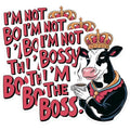 (3 Pack) Funny Cow Decals - Bossy Cow - Sassy Cow - Laptop Decal - 3 Inches On Longest Side - Easy Peel & Apply - Made in USA - 3MCS0912