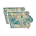 (2 Pack) Iowa State Map Magnets - Abstract Art Iowa Decor - Fridge Magnets Iowa Souvenir - 5" On Longest Side - Premium Magnet - for Cars, Refrigerators, Toolboxes, Lockers - Made in USA - MAG18086