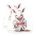 (2 Pack) Floral Albino Animal Magnets - Rabbit in Kimono - Fantasy Creature Decor - 5" On Longest Side - Premium Magnet - for Cars, Refrigerators, Toolboxes, Lockers - Made in USA - MAG17092