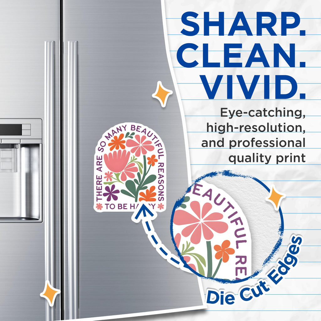 (2 Pack) Floral Inspiration Magnets - Positive Quote Decor - Kitchen Fridge Magnets - 5" On Longest Side - Premium Magnet - for Cars, Refrigerators, Toolboxes, Lockers - Made in USA - MAG17314
