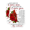 (2 Pack) I Miss You Stickers - Soulmate - Romantic Red Bird Love Design - 5" On Longest Side - Sticks to Smooth Flat Surfaces - Made in USA - BMCS6118