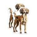(2 Pack) Saluki Dog Magnets - Elegant Sighthound Art - Dog Lover Kitchen Decor - Pet Parent Refrigerator Accessory - 5 Inches On Longest Side - Thick Durable Magnet - Made in USA - MAG30382