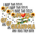 (3 Pack) Mom Grandma Decals - Floral Grandmother Saying - Laptop Decal - Funny Mom Decals - 3 Inches On Longest Side - Easy Peel & Apply - Made in USA - 3MCS6956