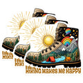 (3 Pack) Hiking Boot Decals - Outdoor Adventure - Camping Lover - 3 Inches On Longest Side - Easy Peel & Apply - Made in USA - 3MCS2040