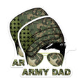 (2 Pack) Army Dad Magnets - Military Appreciation - Patriotic Refrigerator Decor - 5 Inches On Longest Side - Thick Durable Magnet - Made in USA - MAG36996