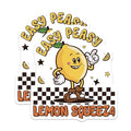 (2 Pack) Easy Peasy Lemon Squeeza Stickers - Cute Lemon Fruit Sticker Pack - 5" On Longest Side - Sticks to Smooth Flat Surfaces - Made in USA - BMCS8723 - BMCS8723