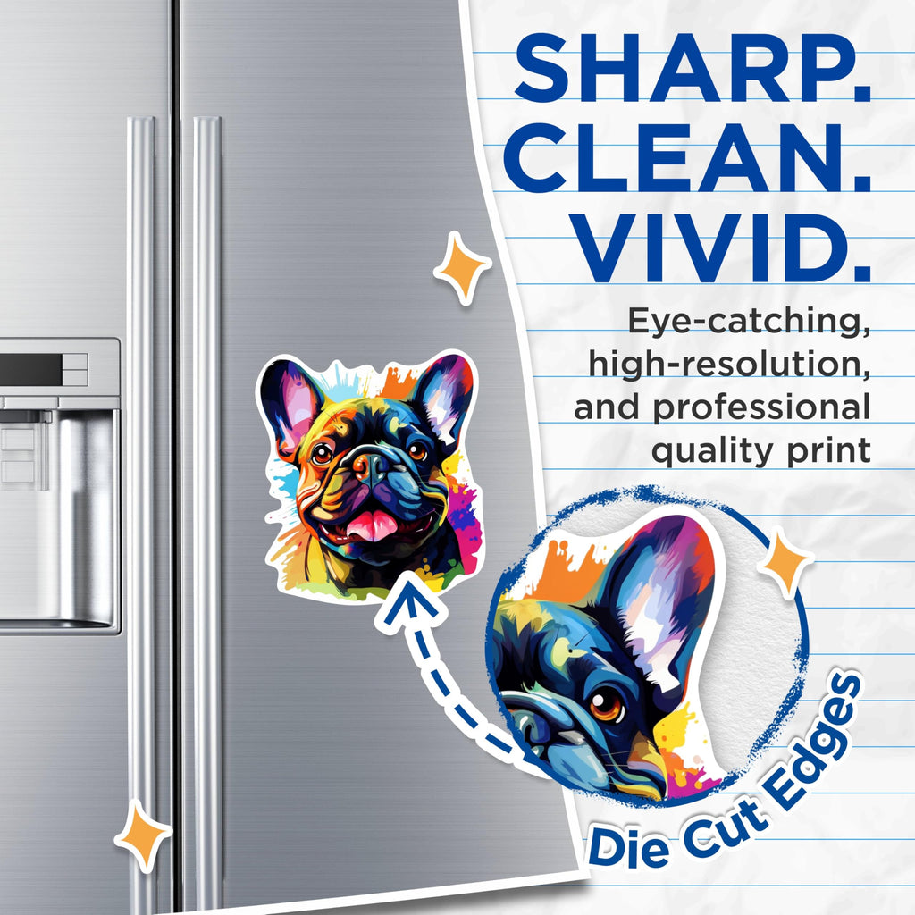 (2 Pack) French Bulldog Dog Breed Magnets - 5 Inches On Longest Side - Choose from Over 100 Dog Breeds - for Cars, Refrigerators, Toolboxes - Made in USA - MAG1861