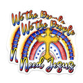 (2 Pack) We the People Need Jesus Magnets - Christian Patriotic Cross Decor - American Faith Statement - 5 Inches On Longest Side - Thick Durable Magnet - Made in USA - MAG28565