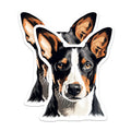 (2 Pack) Basenji Dog Portrait Art Magnets - Modern Pet Lover Fridge Decor - Unique Animal Art for Dog Parents - 5 Inches On Longest Side - Thick Durable Magnet - Made in USA - MAG25031