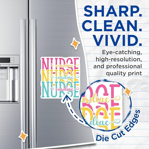 (2 Pack) Nurse Magnets Magnets - Cardiac Nurse Decor - 5" On Longest Side - Made in USA - Sticks to Refrigerators & Metal Surfaces - MAG9130