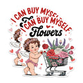 (2 Pack) I Can Buy Myself Flowers Magnets - Baby Angel with Shopping Cart Magnets - Cute Angel Girl Magnets- 5" On Longest Side - for Fridges, Toolboxes, Cars - Made in USA - MAG2961