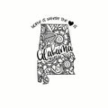 (3 Pack) Alabama Decals - Home State Pride - Laptop Stickers - 3 Inches On Longest Side - Easy Peel & Apply - Made in USA - 3MCS7829