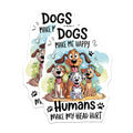 (2 Pack) Funny Dog Magnets - Pet Owner Humor - Animal Lover Refrigerator Decor - 5 Inches On Longest Side - Thick Durable Magnet - Made in USA - MAG21467