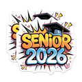 (2 Pack) Senior 2026 Magnets - Graduation Class of 2026 - High School Senior Year Decor - 5 Inches On Longest Side - Thick Durable Magnet - Made in USA - MAG37030