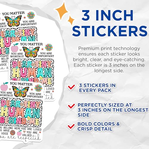 (3 Pack) You Matter Decals - Inspirational Sayings - Laptop Decal - 3 Inches On Longest Side - Easy Peel & Apply - Made in USA - 3MCS7871
