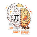 (2 Pack) Brain Pi Stickers - Funny Pi Day - Math and Science Humor - 5" On Longest Side - Sticks to Smooth Flat Surfaces - Made in USA - BMCS8164