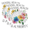 (3 Pack) Mental Health Decals - Floral Brain Decal - Self Care Laptop Decal - 3 Inches On Longest Side - Easy Peel & Apply - Made in USA - 3MCS2026