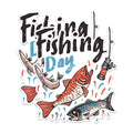 (2 Pack) Fishing Day Magnets - Fish Theme Magnets - Fishing Enthusiast Magnets- 5" On Longest Side - for Fridges, Toolboxes, Cars - Made in USA - MAG2624