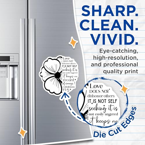 (2 Pack) Love Does Not Dishonor Others Magnets - Motivational Quotes - Inspirational - Positive Affirmations - 5" On Longest Side - for Cars, Fridges, Toolboxes - Made in USA - MAG3843