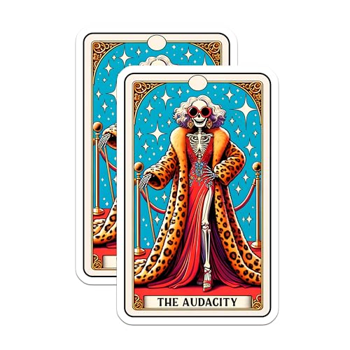 The Audacity Tarot Card - Funny Sarcsatic Sassy Tarot Card - 5" On Longest Side - Sticks to Smooth Flat Surfaces - Made in USA - BMCS5236