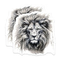 (2 Pack) Lion Art Magnets - White Lion - Animal Magnets - Wildlife - 5" On Longest Side - for Cars, Fridges, Toolboxes - Made in USA - MAG4263