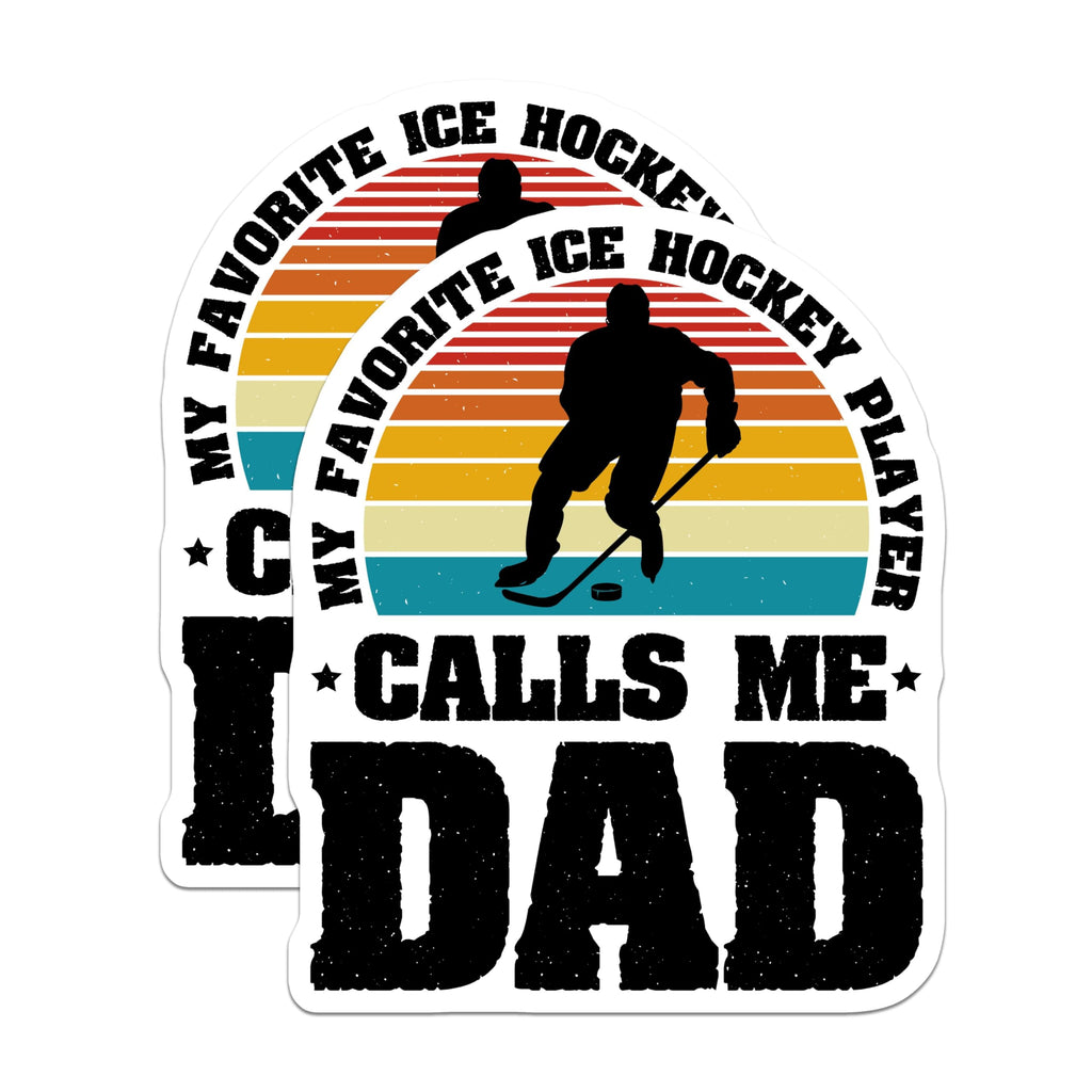 (2 Pack) Favorite Ice Hockey Player Dad Magnets - Fun Dad Quotes - Ice Hockey DÃ©cor - 5" On Longest Side - for Cars, Fridges, Toolboxes - Made in USA - MAG4144