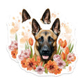 (2 Pack) German Shepherd Magnets - Floral Dog Decor - Dog Mom Owner Appreciation - 5 Inches On Longest Side - Thick Durable Magnet - Made in USA - MAG28363