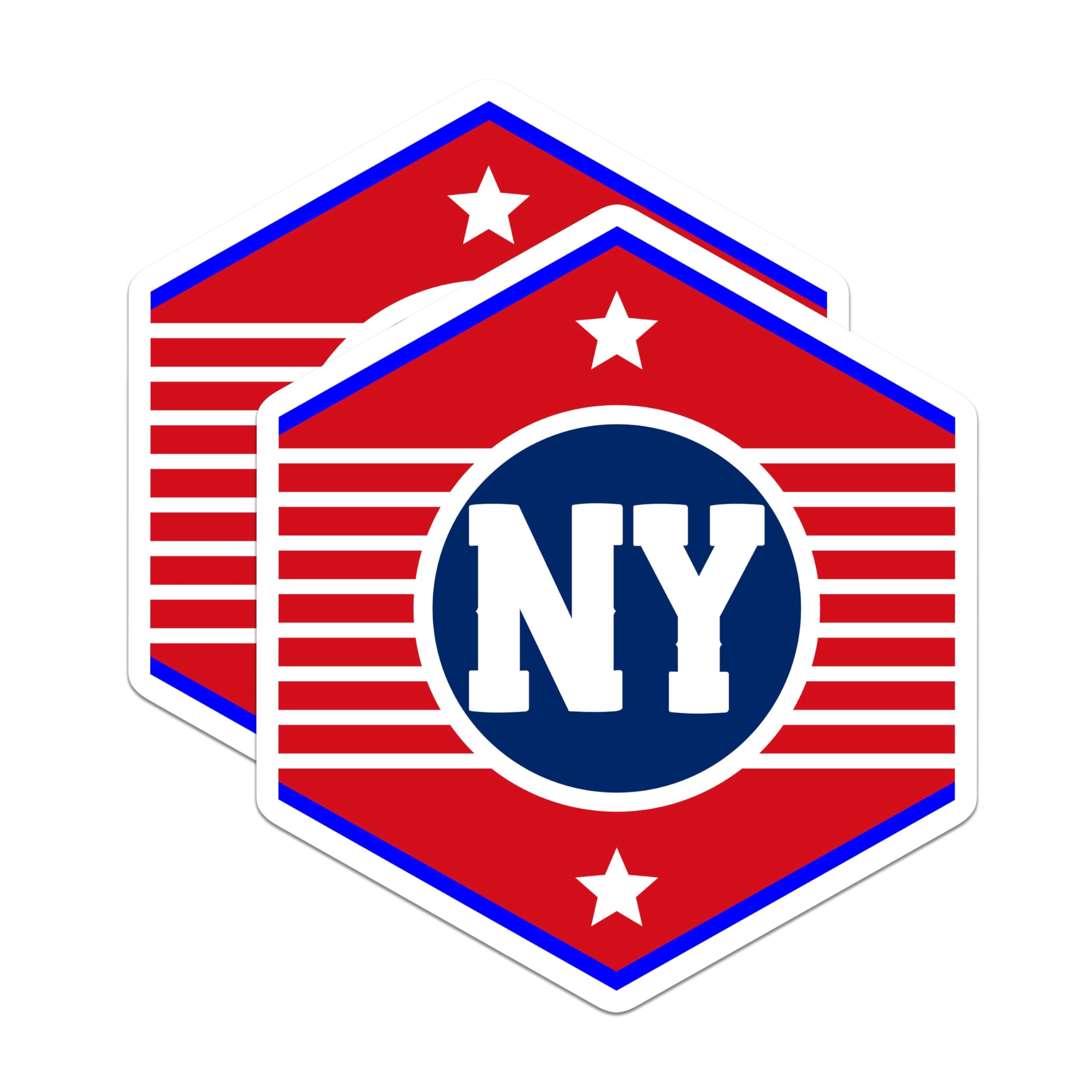 (2 Pack) NY State Magnets - New York Pride - Souvenir Refrigerator Magnets - 5" On Longest Side - Premium Magnet - for Cars, Refrigerators, Toolboxes, Lockers - Made in USA - MAG17967
