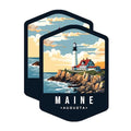(2 Pack) Maine State and Capitol Magnets - ME State Magnet - Choose from 50 States - 5" On Longest Side - Premium Magnet - for Cars, Refrigerators, Toolboxes, Lockers - Made in USA - MAG1475