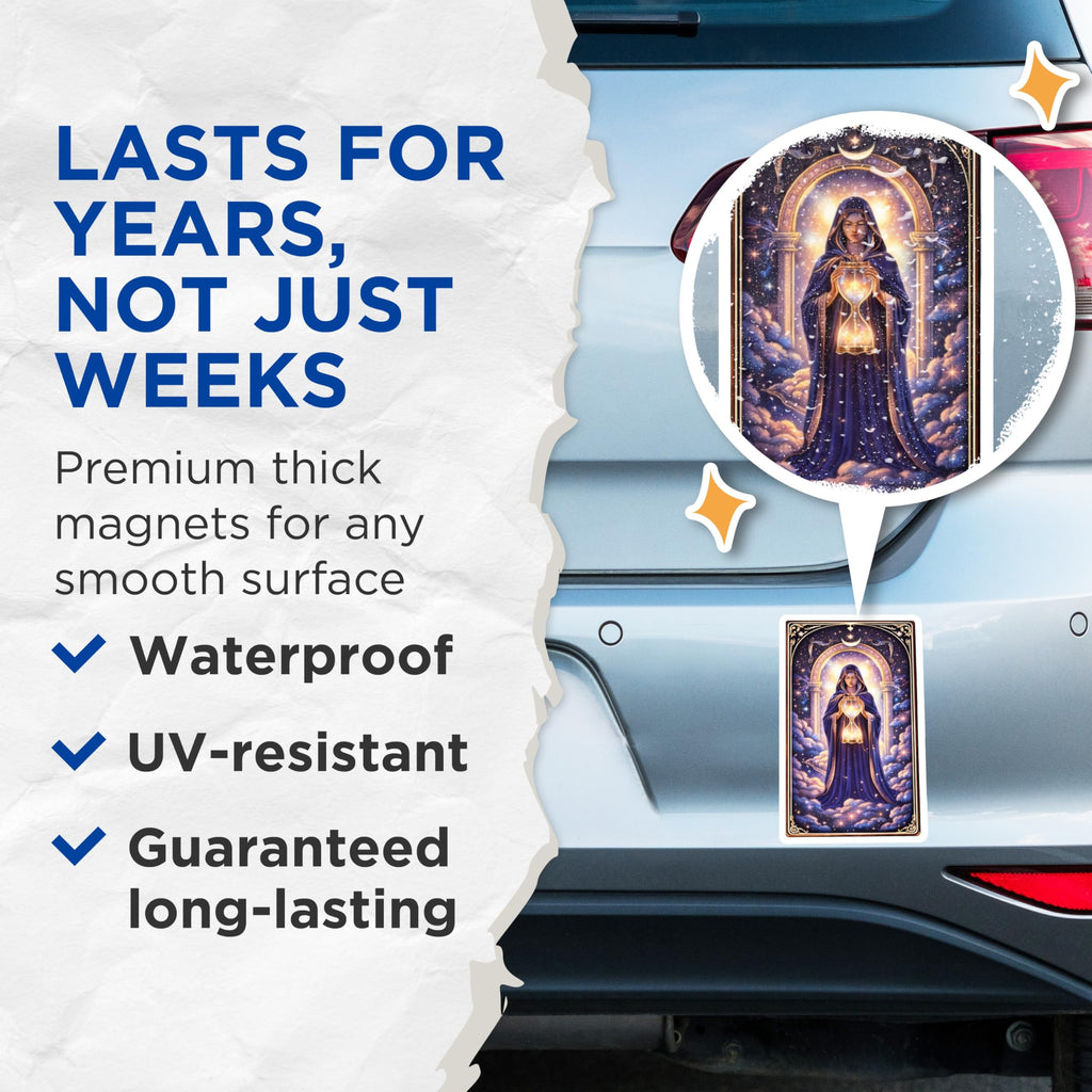 (2 Pack) Hourglass Woman Magnets - Celestial Time Keeper - Wizard Goddess Decorations - 5" On Longest Side - Premium Magnet - for Cars, Refrigerators, Toolboxes, Lockers - Made in USA - MAG14299