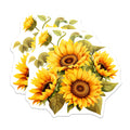 (2 Pack) Sunflower Magnets - Floral Kitchen Decor - Refrigerator Magnets - 5 Inches On Longest Side - Thick Durable Magnet - Made in USA - MAG39155