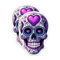(2 Pack) Sugar Skull Magnets - Day of the Dead Decor - Calavera Art Refrigerator Magnet Set - Vibrant Skull Kitchen Magnets - 5 Inches On Longest Side - Thick Durable Magnet - Made in USA - MAG39225