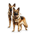 (2 Pack) German Shepherd Magnets - Majestic Dog Breed Art - Canine Kitchen Decor for GSD Owner - 5 Inches On Longest Side - Thick Durable Magnet - Made in USA - MAG30198
