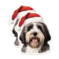 (2 Pack) Santa Dog Christmas Fridge Magnets - Pet Parent Adornment - Winter Holiday Decor - 5 Inches On Longest Side - Thick Durable Magnet - Made in USA - MAG27717