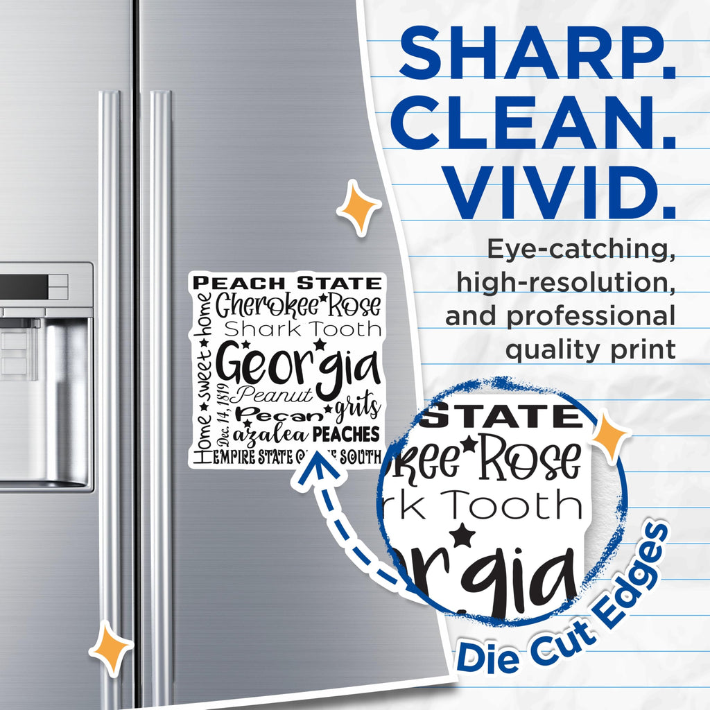 (2 Pack) Georgia State Magnets - Souvenir Refrigerator Magnets - Travel Theme Accessories - 5" On Longest Side - Premium Magnet - for Cars, Refrigerators, Toolboxes, Lockers - Made in USA - MAG18267