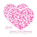 (2 Pack) Breast Cancer Awareness Stickers - Pink Ribbon Stickers - Heart Shape Stickers for Health Awareness - 5" On Longest Side - Sticks to Any Smooth Flat Surface - Made in USA - BMCS3369