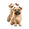 (2 Pack) Cute Terrier Dog Magnets - Fluffy Canine Refrigerator Decor - Pet Owner Kitchen Display - 5 Inches On Longest Side - Thick Durable Magnet - Made in USA - MAG27666